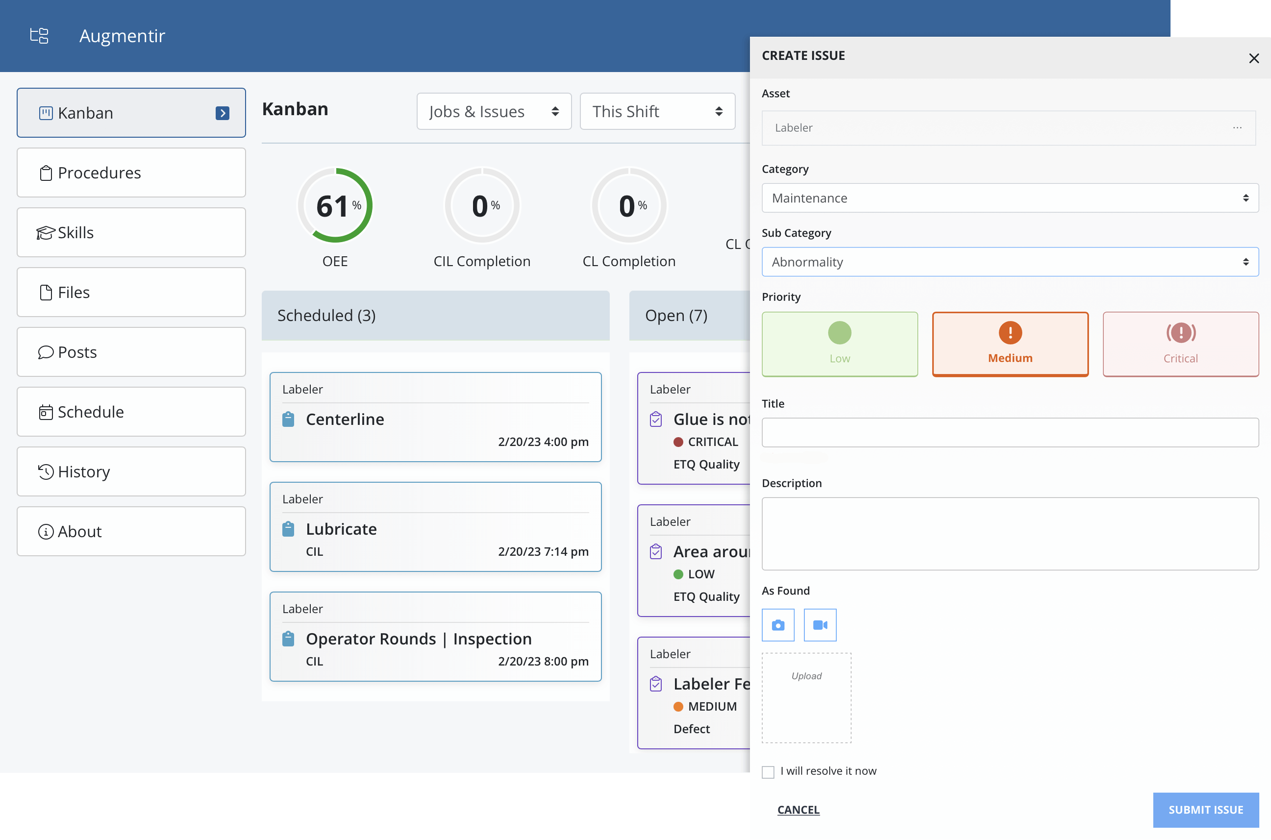 logiciel de gestion d'actifs - suivi des problèmes