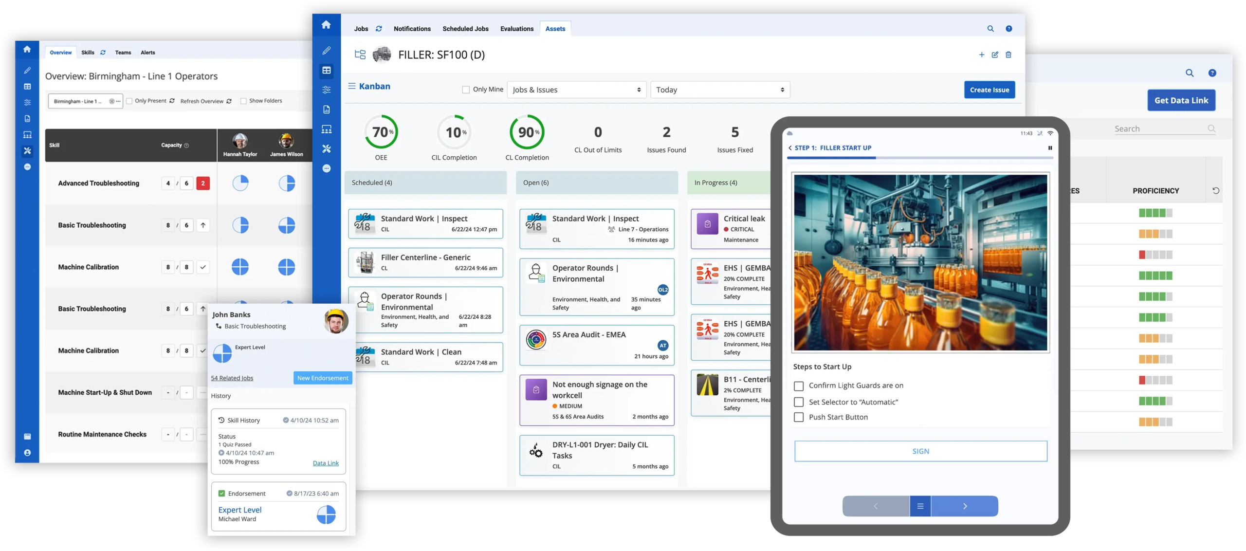 augmenter la plateforme de travail connecté