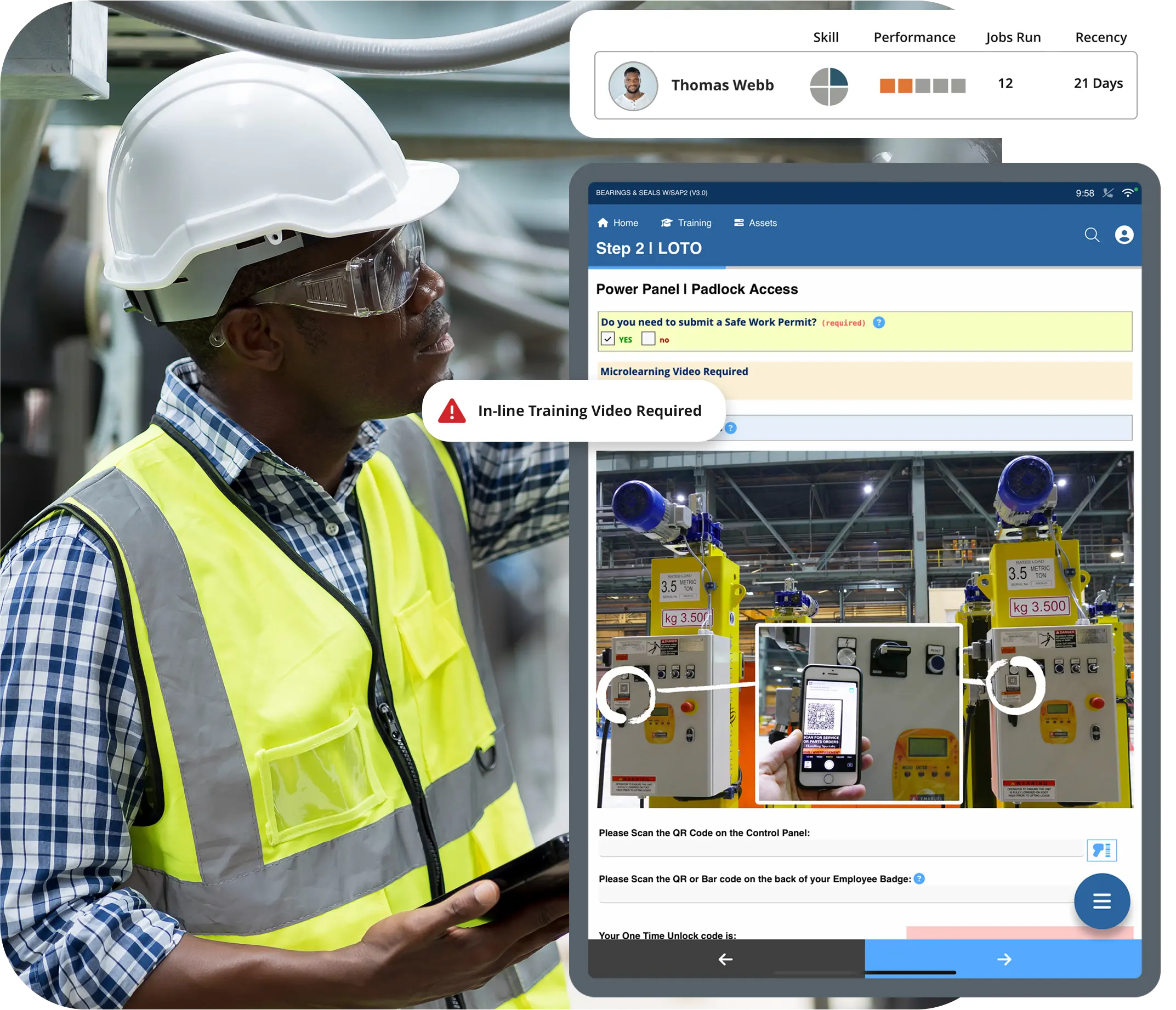 Tecnología de trabajadores conectados para el cumplimiento de la seguridad