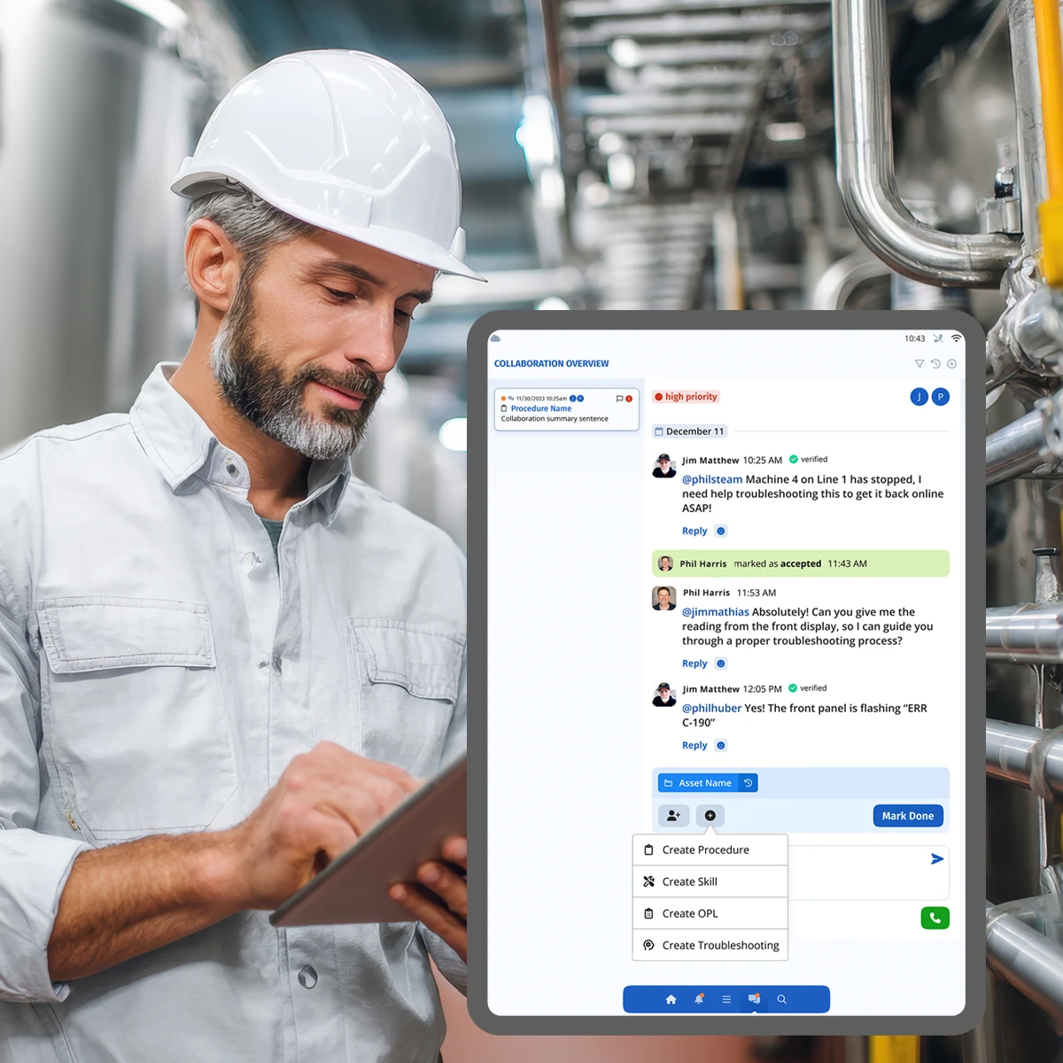 collaboration des travailleurs dans la fabrication laitière grâce à la technologie des travailleurs connectés
