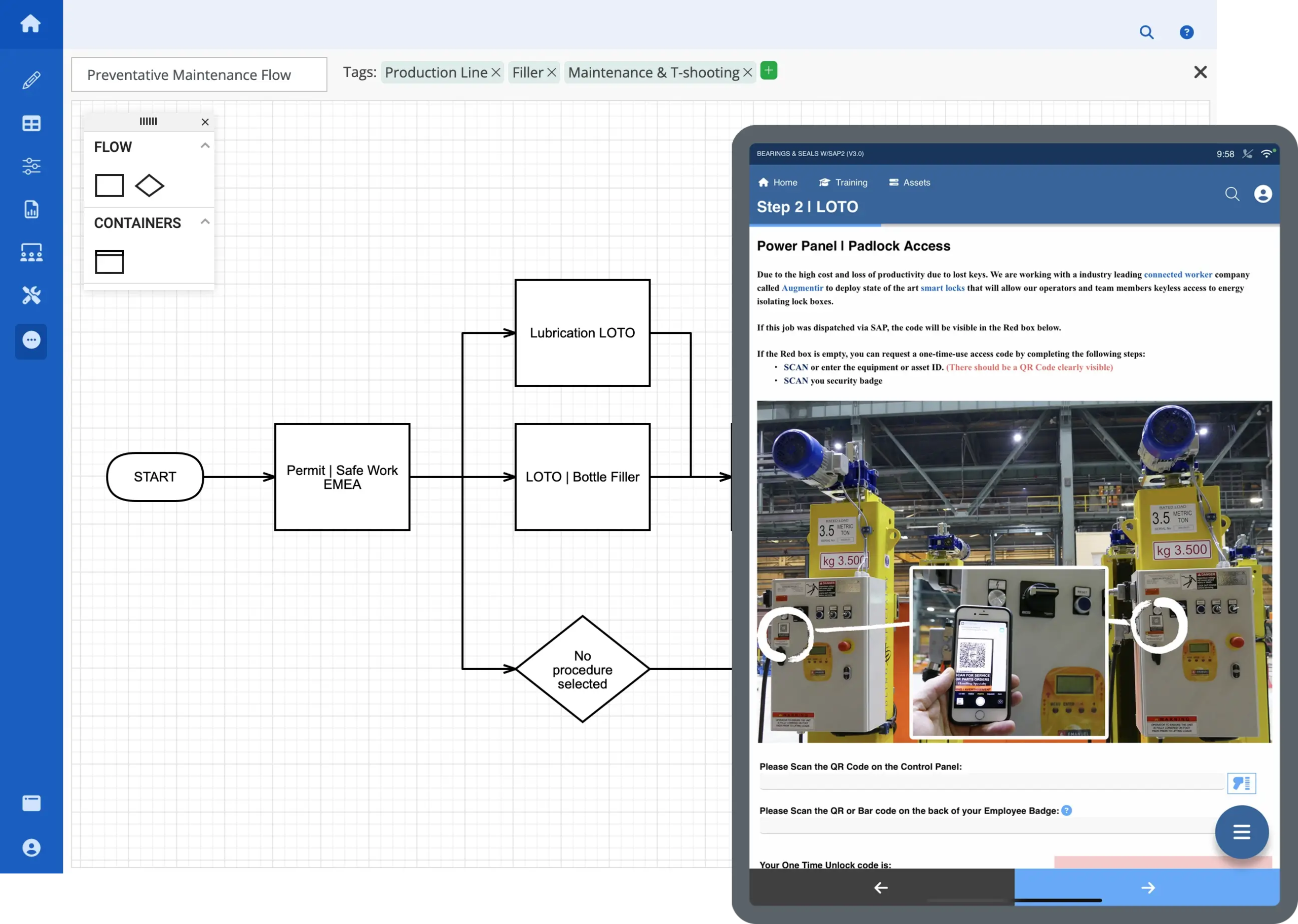 Flujos de trabajo digitales en la fabricación con instrucciones de trabajo digitales