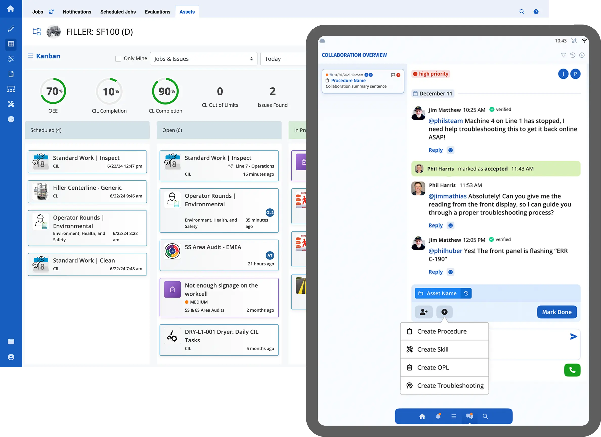 manufacturing collaboration software from augmentir for continuous improvement in manufacturing