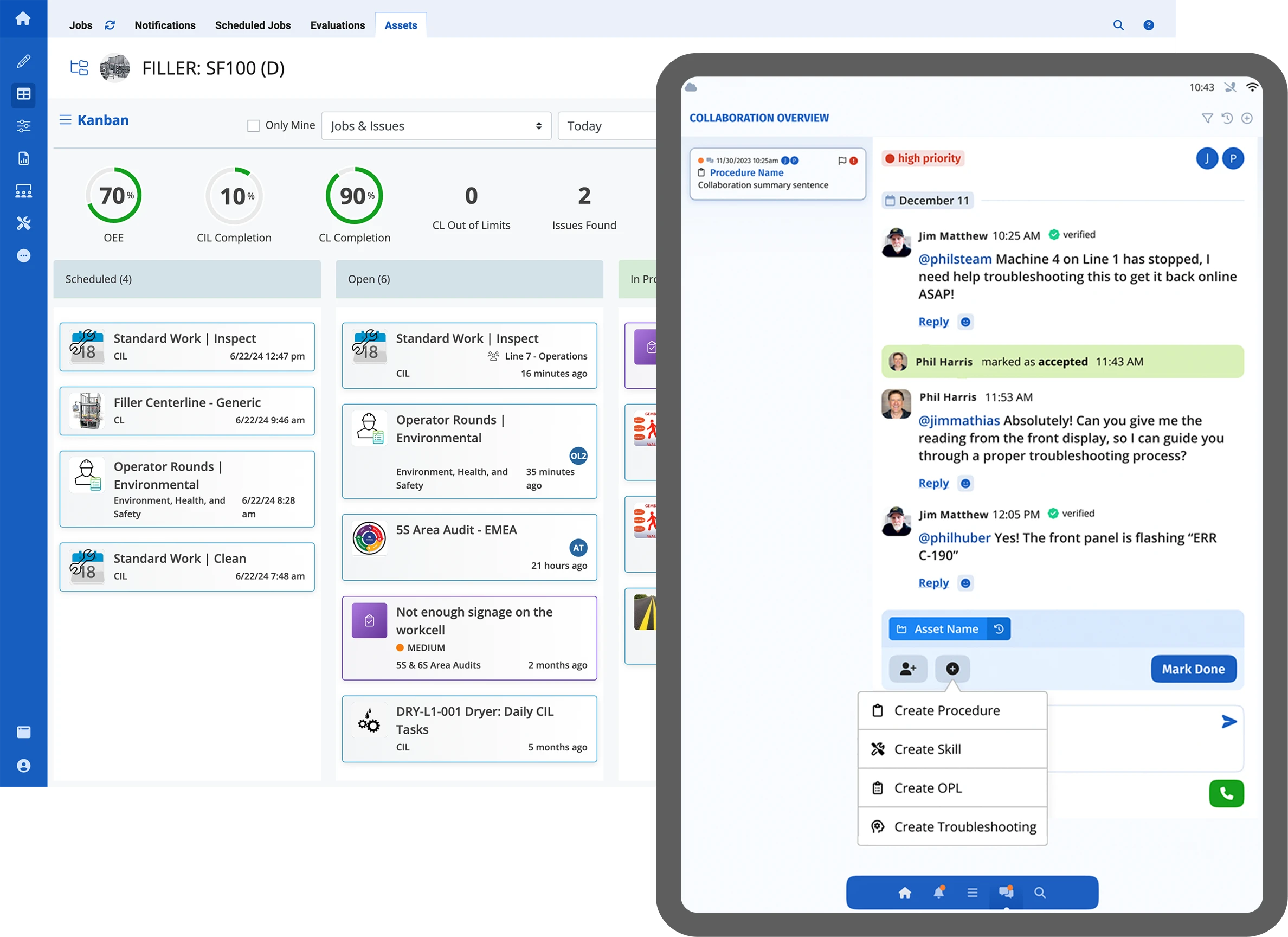 Communication et collaboration de première ligne pour les cas d'utilisation de la maintenance autonome