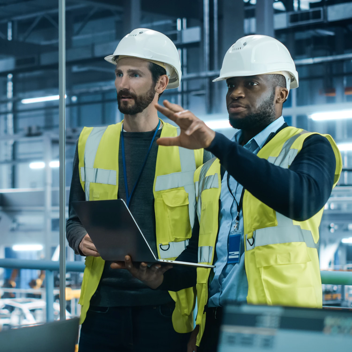 Frontline workers using Augmentir on the plant floor